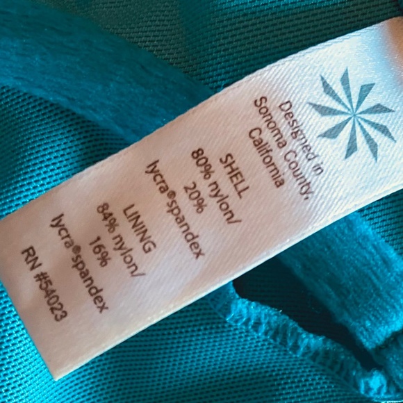 Athteta Two Piece Bikini Aqua Size M 34B/C - Picture 5 of 6